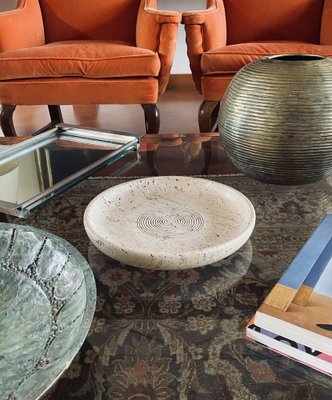 Travertine Bowl by Cerri Nestore, Italy, 1970s-TXN-1786805