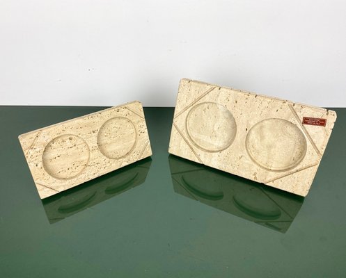 Travertine Double Picture Frame by Fratelli Mannelli, Italy, 1970s, Set of 2-LYQ-1171653