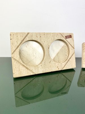 Travertine Double Picture Frame by Fratelli Mannelli, Italy, 1970s, Set of 2-LYQ-1171653