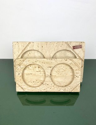 Travertine Double Picture Frame by Fratelli Mannelli, Italy, 1970s, Set of 2-LYQ-1171653