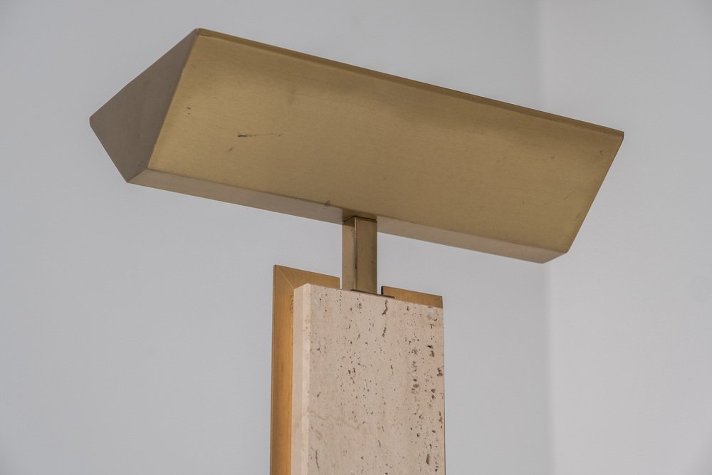 Travertine Floor Lamp by Camille Breesch, 1970s