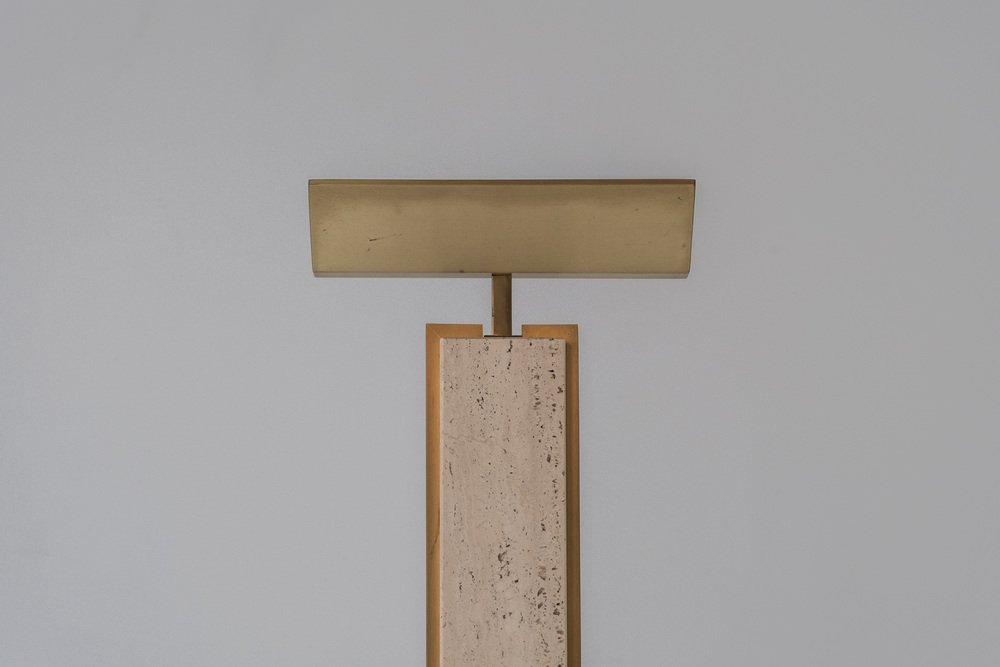 Travertine Floor Lamp by Camille Breesch, 1970s