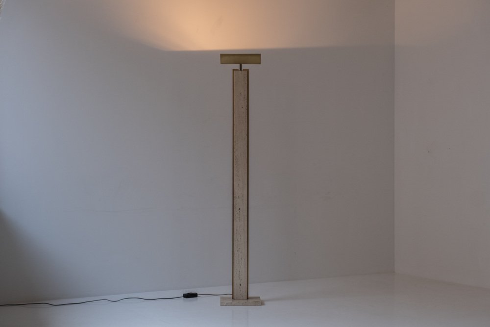 Travertine Floor Lamp by Camille Breesch, 1970s