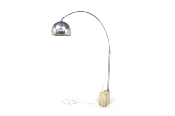 Travertine Floor Lamp, Italy, 1970s-GEK-1783627