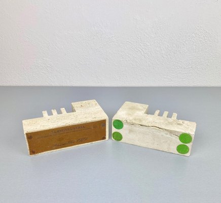 Travertine Letter & Pen Holder by Fratelli Mannelli, Italy, 1970s, Set of 2-LYQ-1171573