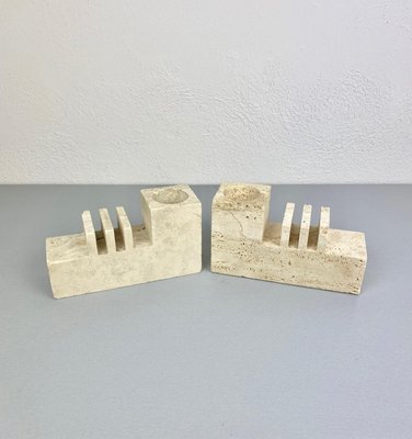 Travertine Letter & Pen Holder by Fratelli Mannelli, Italy, 1970s, Set of 2-LYQ-1171573