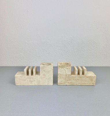 Travertine Letter & Pen Holder by Fratelli Mannelli, Italy, 1970s, Set of 2-LYQ-1171573