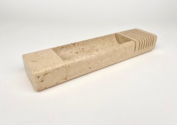 Travertine Letter & Pen Holder, Italy, 1970-LYQ-1171452