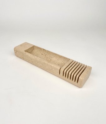 Travertine Letter & Pen Holder, Italy, 1970-LYQ-1171452