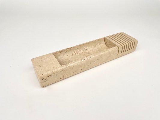 Travertine Letter & Pen Holder, Italy, 1970-LYQ-1171452