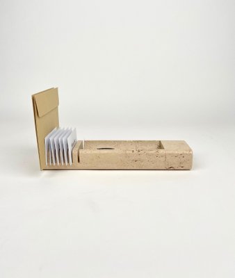 Travertine Letter & Pen Holder, Italy, 1970-LYQ-1171452