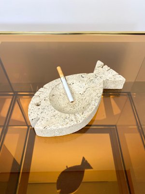 Travertine Marble Ashtray Fish from Fratelli Mannelli, Italy, 1970s-LYQ-1171519