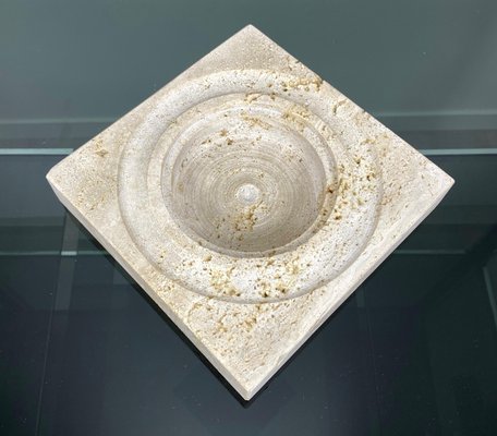 Travertine Marble Table Ashtray from Fratelli Manelli, Italy, 1970s-LYQ-1171581