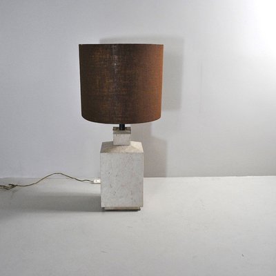 Travertine Marble Table Lamp, 1970s-JQO-683564