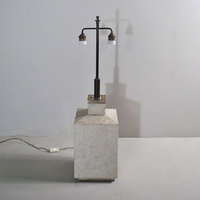 Travertine Marble Table Lamp, 1970s-JQO-683564