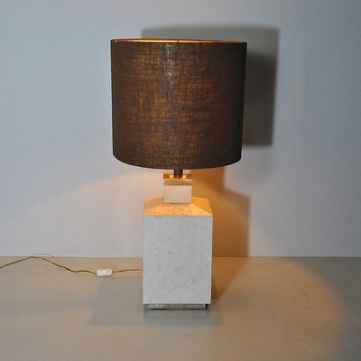 Travertine Marble Table Lamp, 1970s-JQO-683564