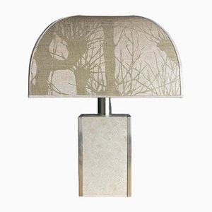 Travertine Marble Table Lamp, Italy, 1970s-WQC-1436103