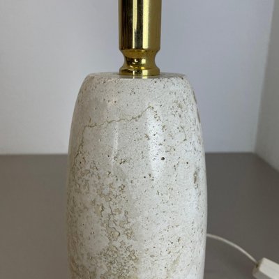 Travertine & Marble Table Light Base in the style of Fratelli Mannelli, Italy, 1970s-QZ-1735706