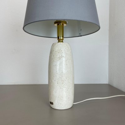 Travertine & Marble Table Light Base in the style of Fratelli Mannelli, Italy, 1970s-QZ-1735706