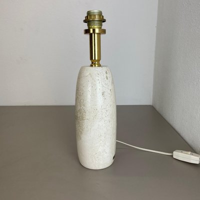 Travertine & Marble Table Light Base in the style of Fratelli Mannelli, Italy, 1970s-QZ-1735706