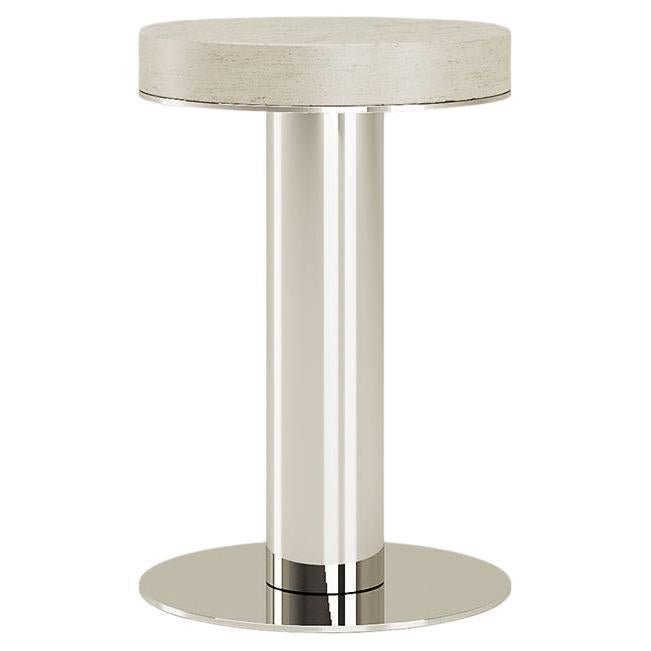 Travertine Nail Side Table by Andrea Bonini