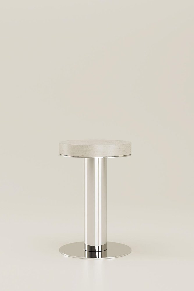 Travertine Nail Side Table by Andrea Bonini