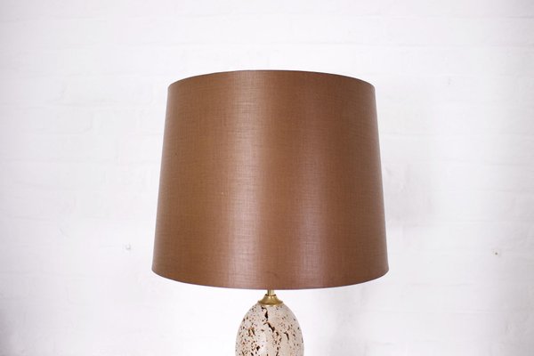 Travertine Ostrich Egg Table Lamp-OWS-1190446