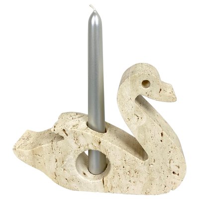 Travertine Swan Candleholder by Fratelli Mannelli, Italy, 1970s-LYQ-1171569