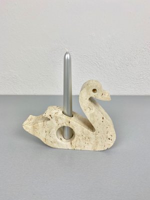 Travertine Swan Candleholder by Fratelli Mannelli, Italy, 1970s-LYQ-1171569