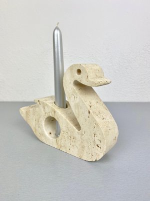 Travertine Swan Candleholder by Fratelli Mannelli, Italy, 1970s-LYQ-1171569