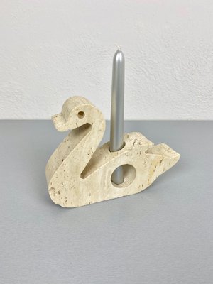 Travertine Swan Candleholder by Fratelli Mannelli, Italy, 1970s-LYQ-1171569