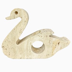 Travertine Swan Candleholder by Fratelli Mannelli, Italy, 1970s-LYQ-1171569