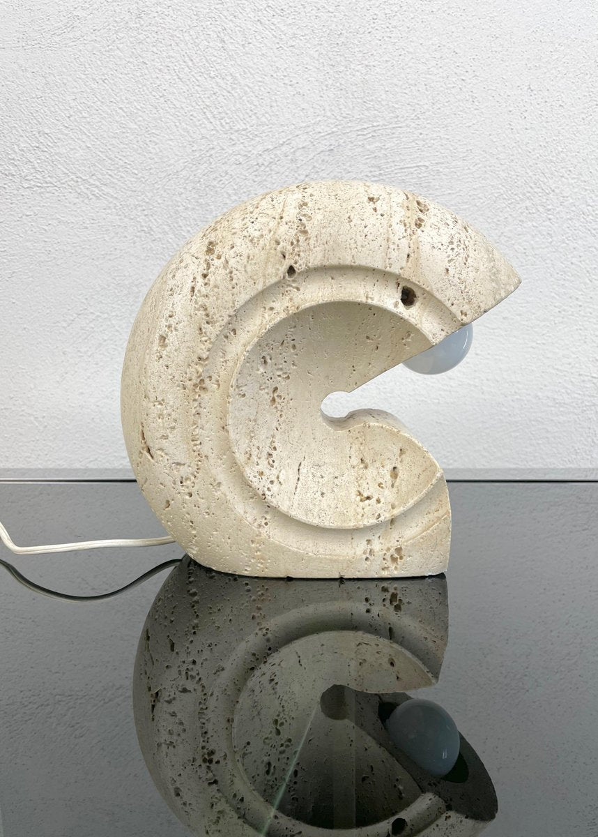 Travertine Table Lamp by Giuliano Cesari for Luigi Sormani, Italy, 1970s