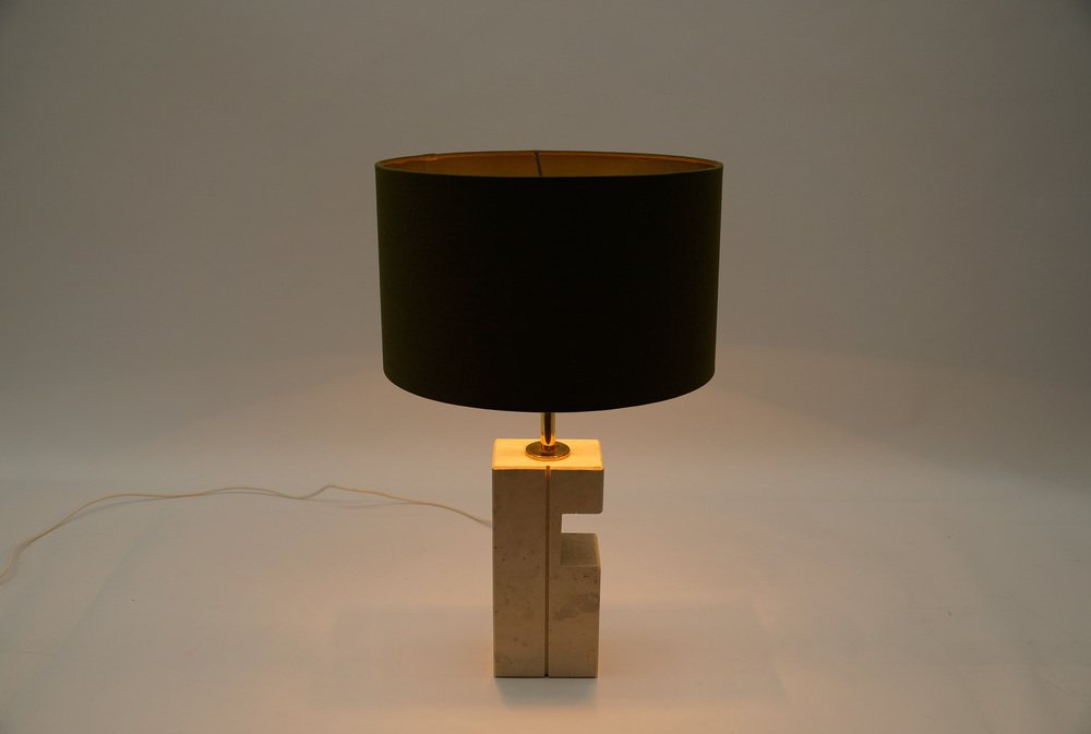 Travertine Table Lamp by Giuliano Cesari for Nucleo Sormani, 1960s