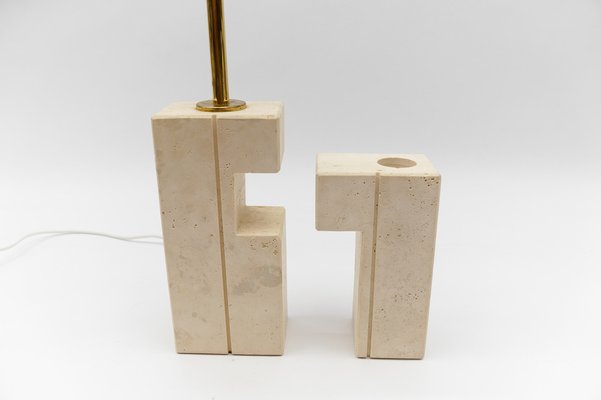 Travertine Table Lamp by Giuliano Cesari for Nucleo Sormani, 1960s-KQB-1732097