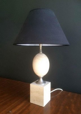 Travertine Table Lamp by Philippe Barbier, 1970s-BA-1365618