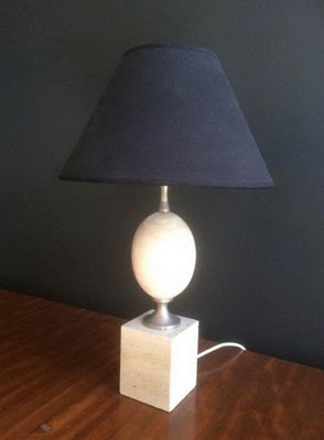 Travertine Table Lamp by Philippe Barbier, 1970s-BA-1365618