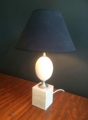 Travertine Table Lamp by Philippe Barbier, 1970s-BA-1365618