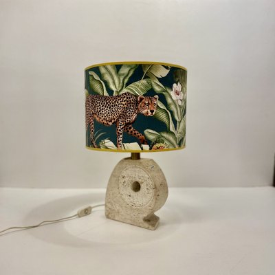 Travertine Table Lamp by Scarnicci, 1970s-DX-2043062