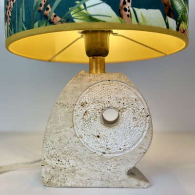 Travertine Table Lamp by Scarnicci, 1970s-DX-2043062