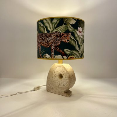 Travertine Table Lamp by Scarnicci, 1970s-DX-2043062