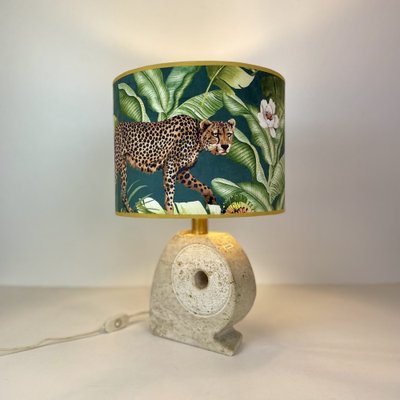 Travertine Table Lamp by Scarnicci, 1970s-DX-2043062