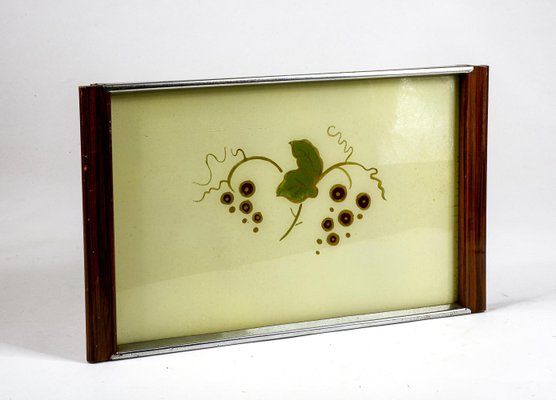 Tray with Painting of Grapes and Leaves, 1970s-RAQ-1418526