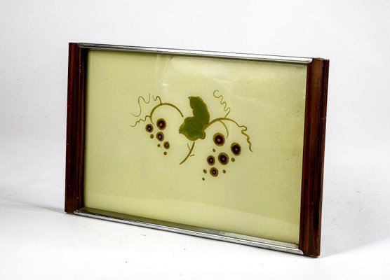 Tray with Painting of Grapes and Leaves, 1970s-RAQ-1418526