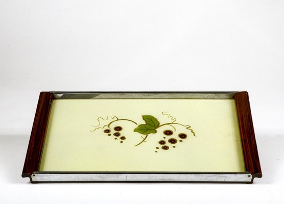 Tray with Painting of Grapes and Leaves, 1970s-RAQ-1418526