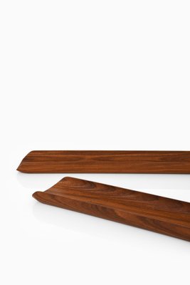 Trays in Teak by Johnny Mattsson, 1960s, Set of 2-SC-1796781