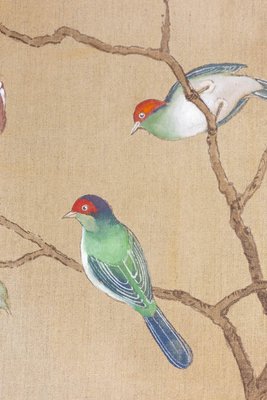 Tree Birds, Threes and Foliage, Painted Canvas-CEJ-1079187