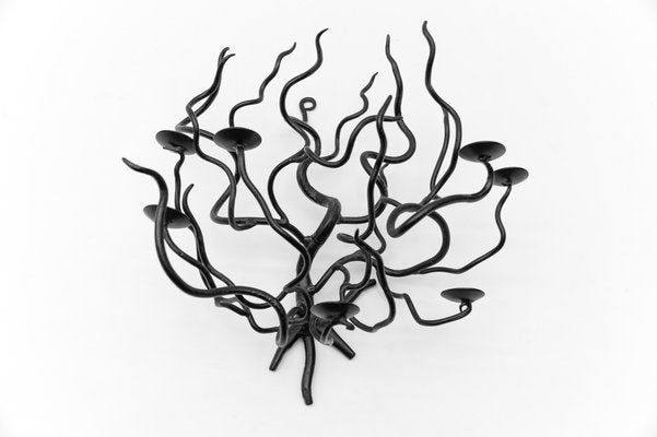 Tree of Life Wall Candleholder in Metal, 1960s-KQB-1765484