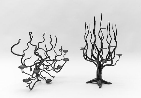 Tree of Life Wall Candleholder in Metal, 1960s-KQB-1765484