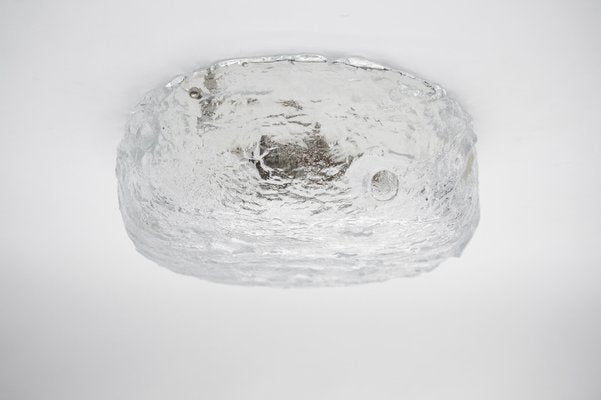 Tree Trunk Ice Glass Flush Mount from Kalmar, Germany, 1960s-KQB-1721911